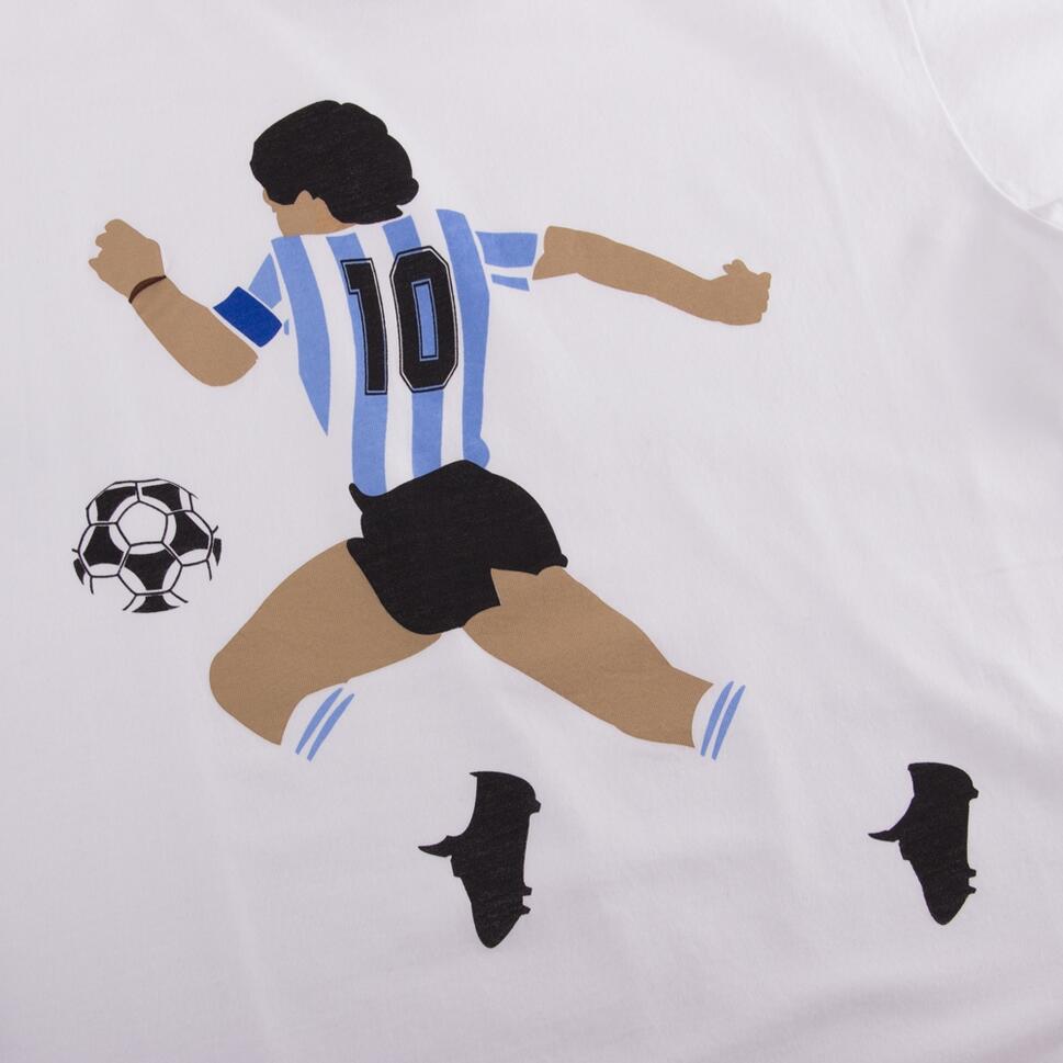 Koszulka dla dorosłych - Maradona x COPA Argentyna Graficzna - Biała