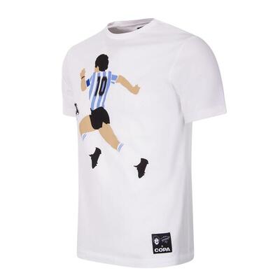 T-shirt - heren - maradona x copa argentinië graphic - korte mouw - wit