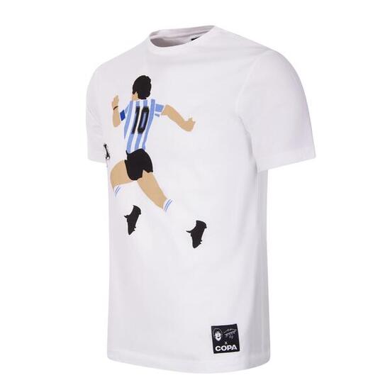 T-shirt - Uomo - Grafica Maradona Argentina - Bianco