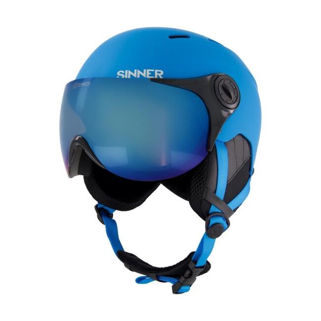 Sí és snowboardsisak SINNER Typhoon Visor, Kék, Unisex