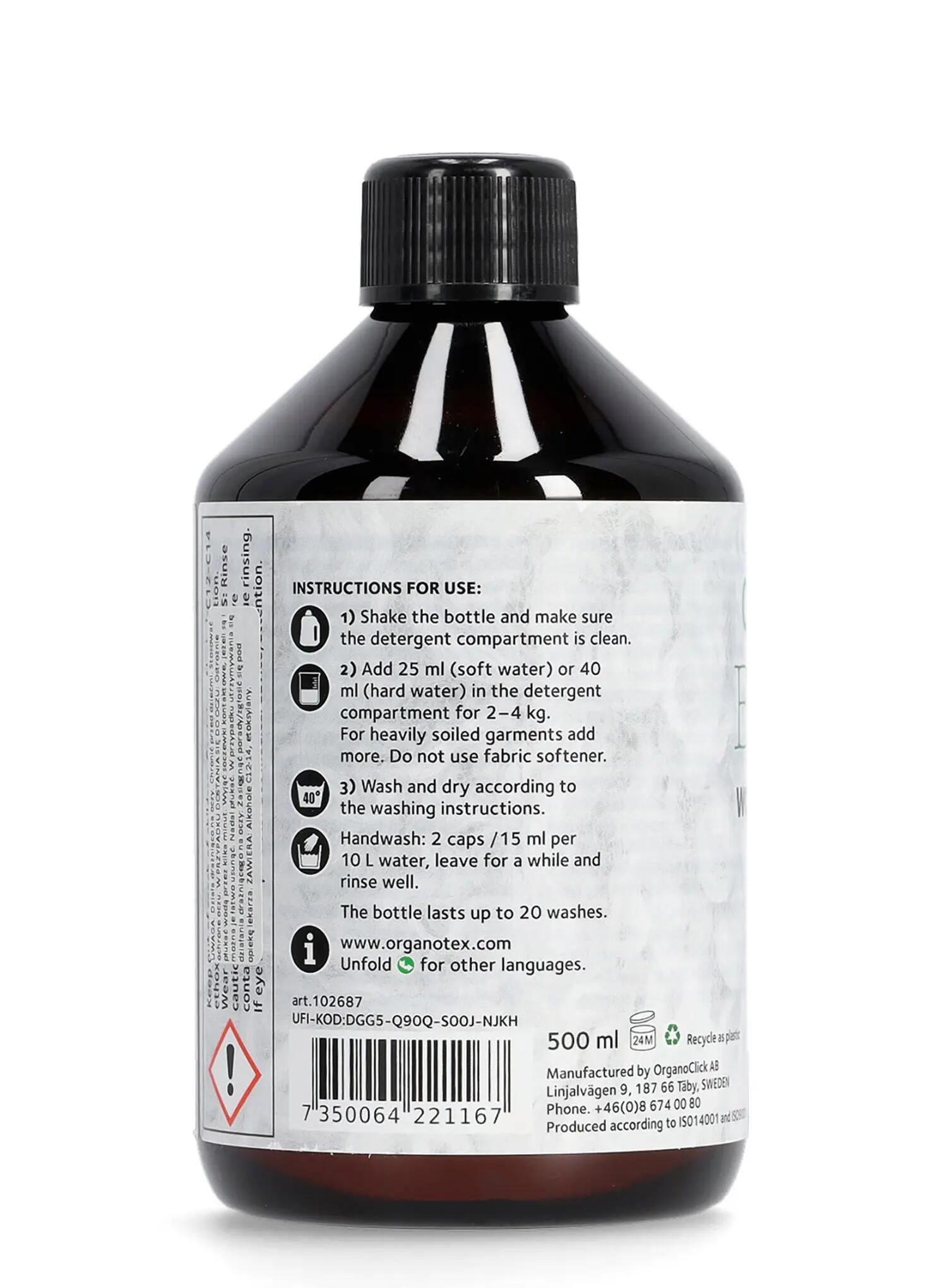 Płyn do prania OrganoTex BioCare Wool Down Wash 500 ml 4/4