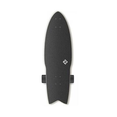 Longboard - skateboard - junior - shark attack - zelfaandrijving - wit