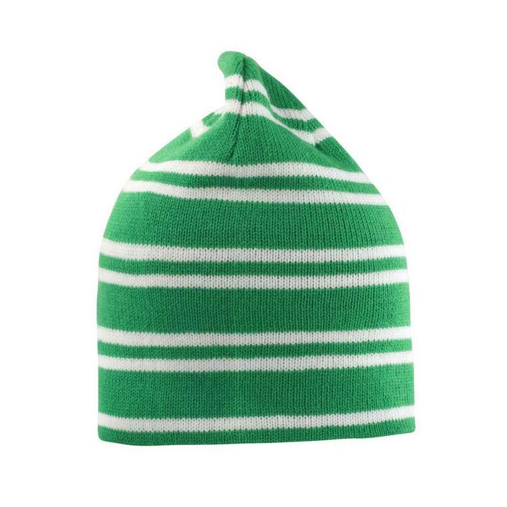 Team Stripe Omkeerbare Beanie (Kelly Groen/Wit/Geelgroen) 2/2