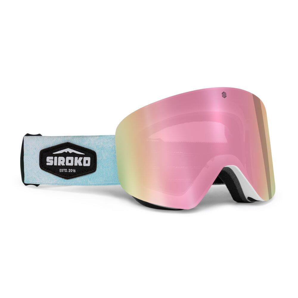 Siroko - Masque De Ski Enfant Sports D'Hiver Enfants Gx Kids Pixie Rose - Masque De Ski - Bleu|rose - Taille Unique - Decathlon