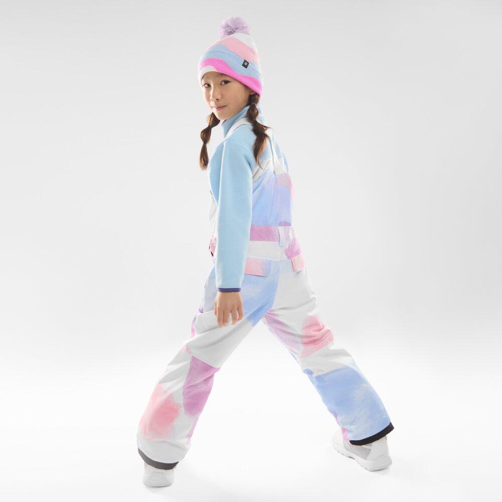 Kinder Wintersport Snowboard-Trägerhose für Mädchen KB1-G Jazzy Mehrfarbig 5/7