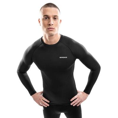 Heren wintersport thermisch ski ondershirt le mur zwart