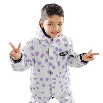 Giacca da snowboard KW1 Fay da ragazzo bianca impermeabile Sorona® Aura