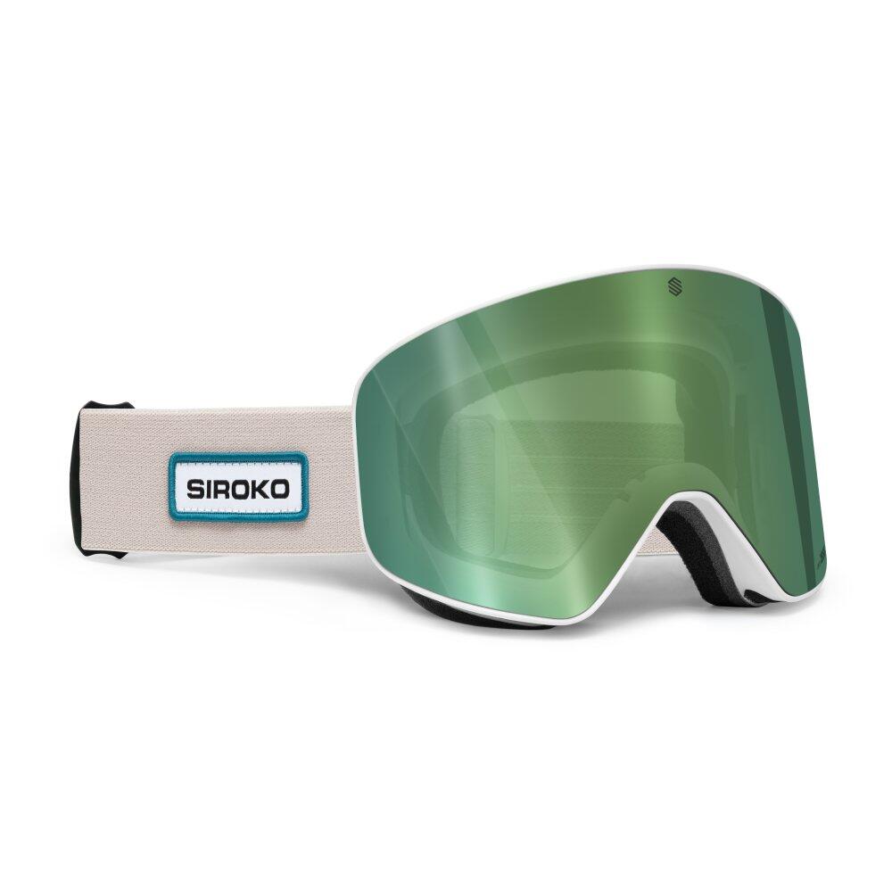 SIROKO Lyžařské brýle s čočkami Zeiss GX Ultimate Engadin Bílá