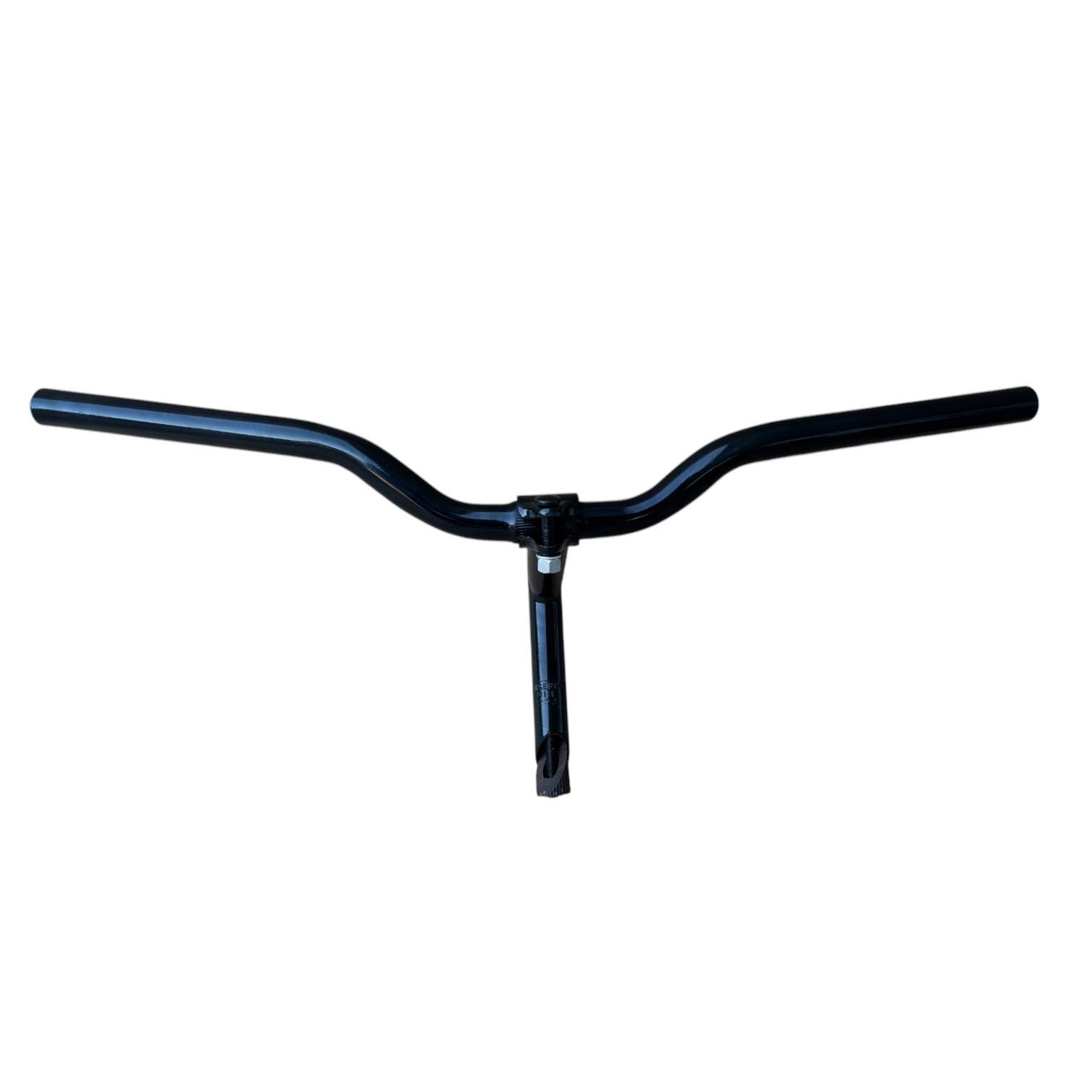 Manubrio Bici Acciaio Nero Attacco + Piega Bicicletta City Bike 585l City Bike 6/7