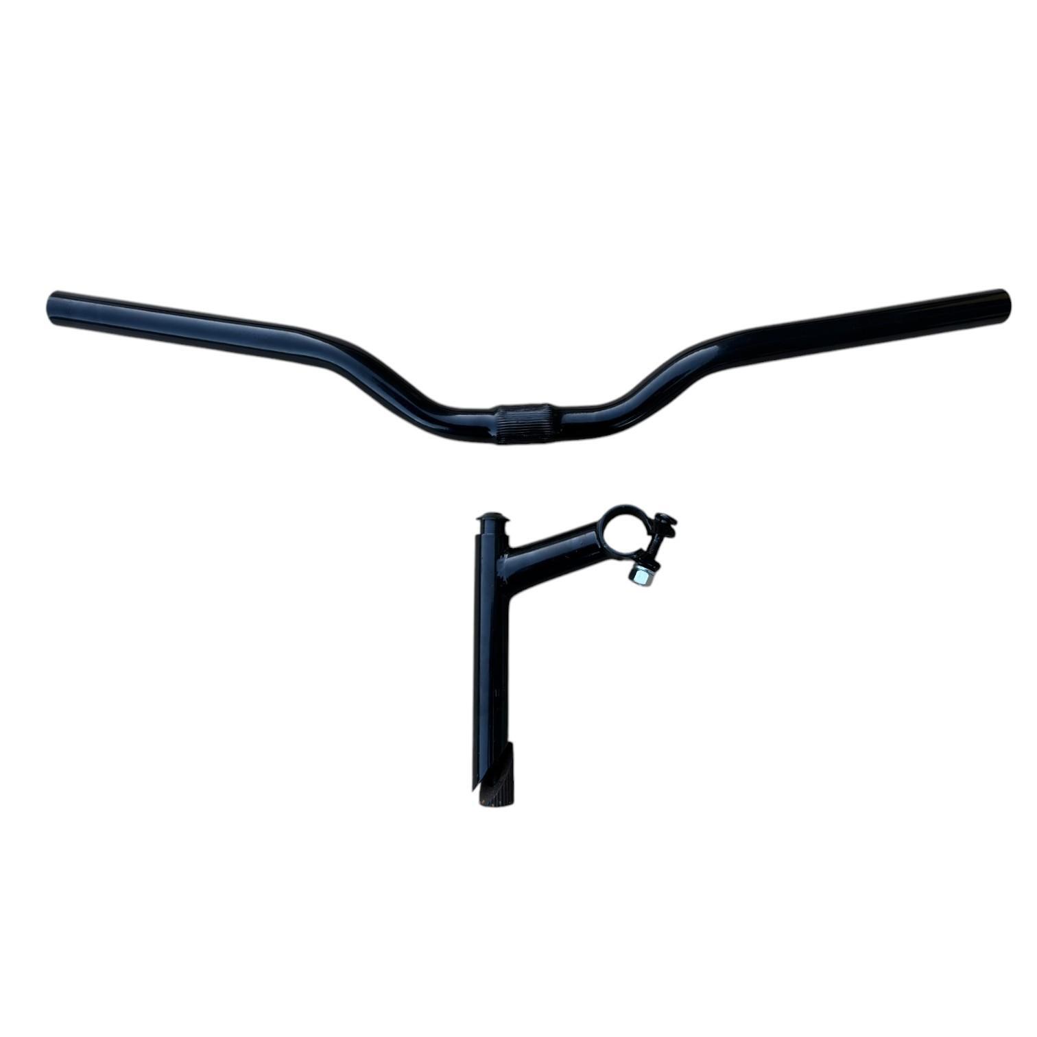 Manubrio Bici Acciaio Nero Attacco + Piega Bicicletta City Bike 585l City Bike 4/7