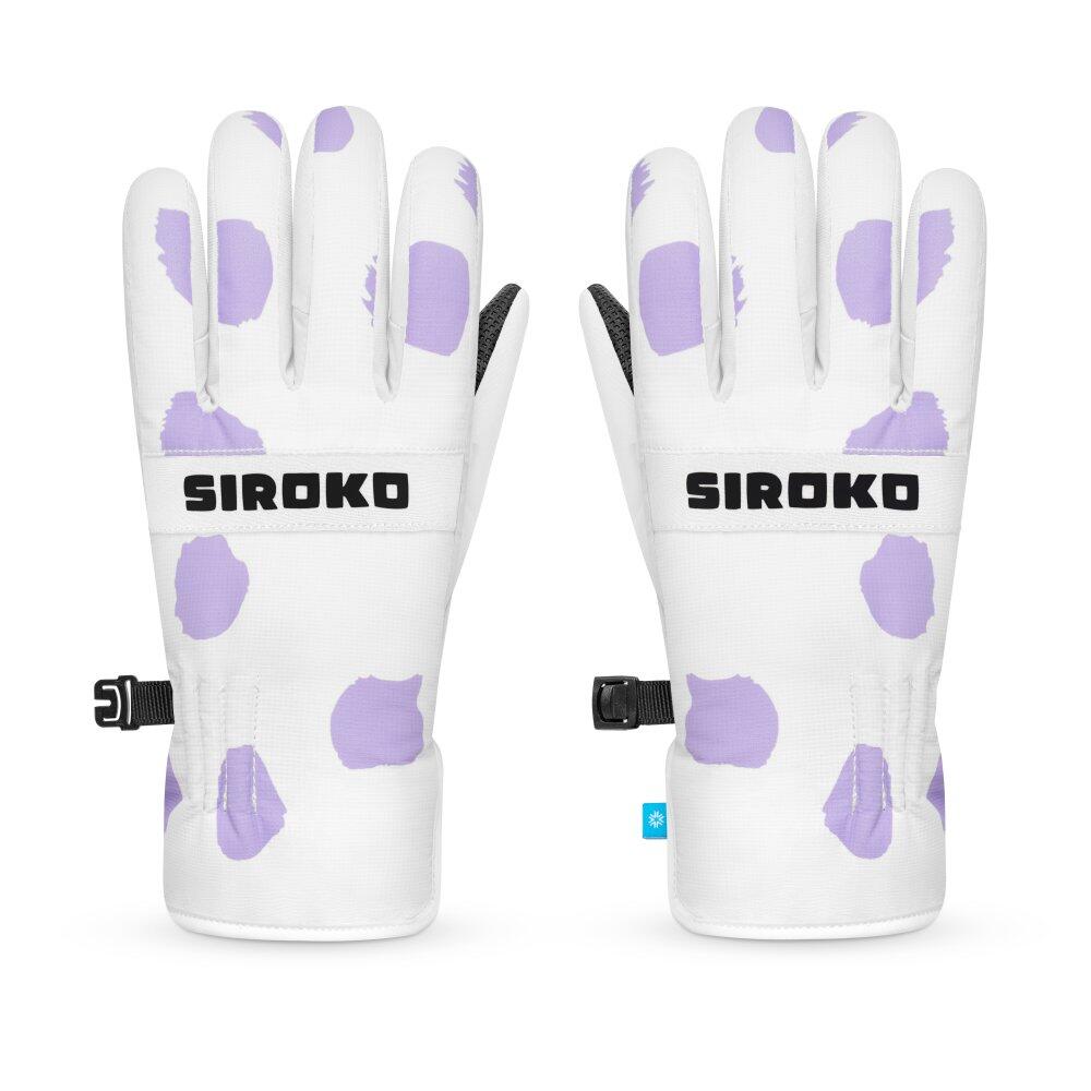 Kids Winter sports ’ snowboard and ski winter gloves Doodle White