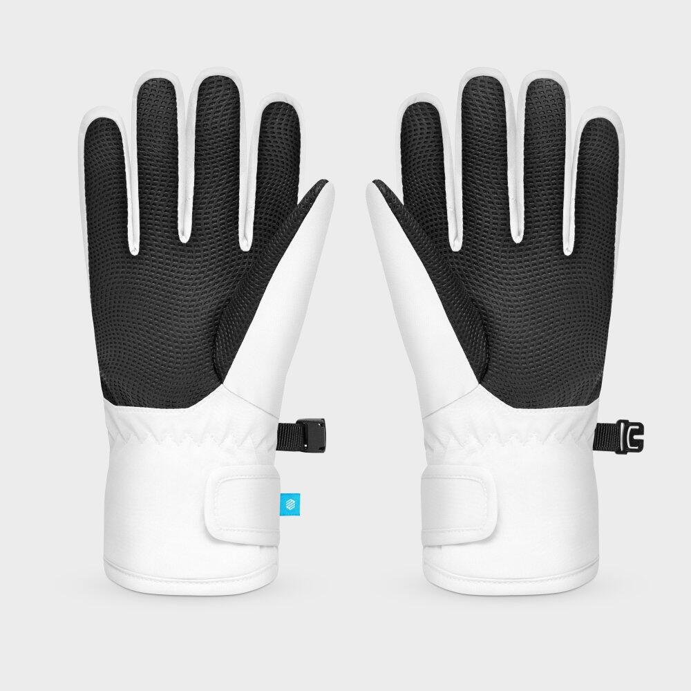 Gants thermiques snowboard et ski enfant Sports d'hiver Enfants Doodle Blanc 5/7