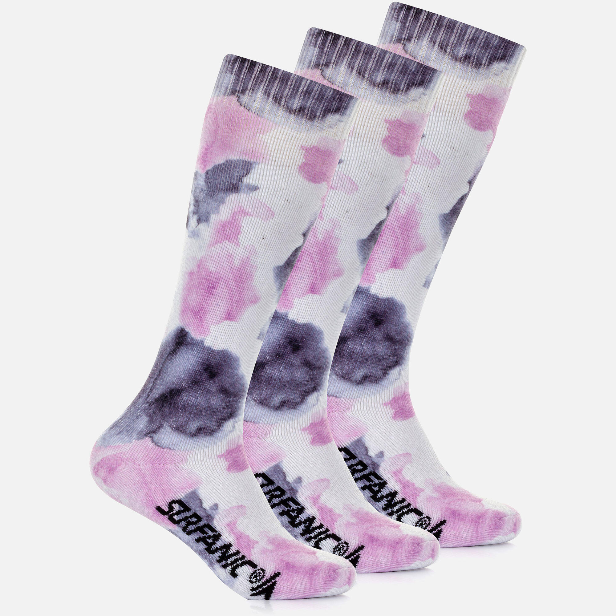 Pro Tech 3pk Watercolour Sock Pink 2/4