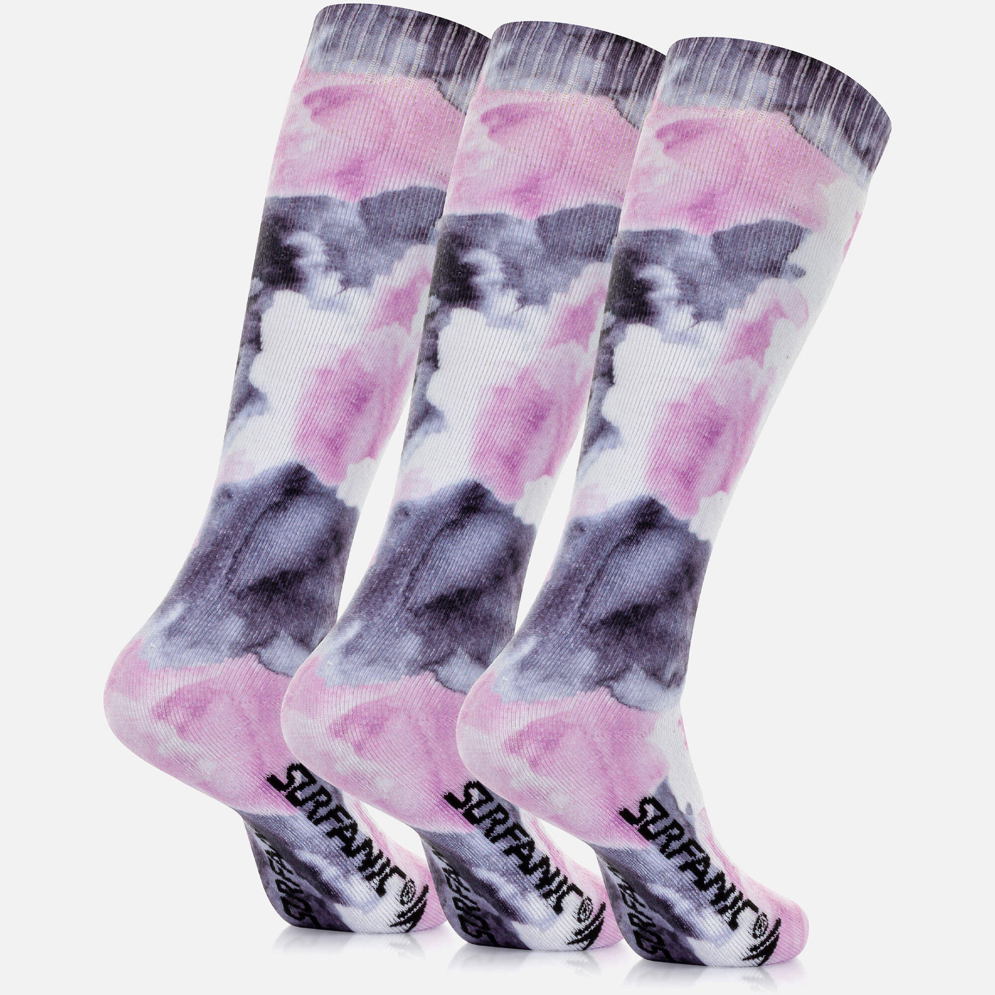 Pro Tech 3pk Watercolour Sock Pink 4/4
