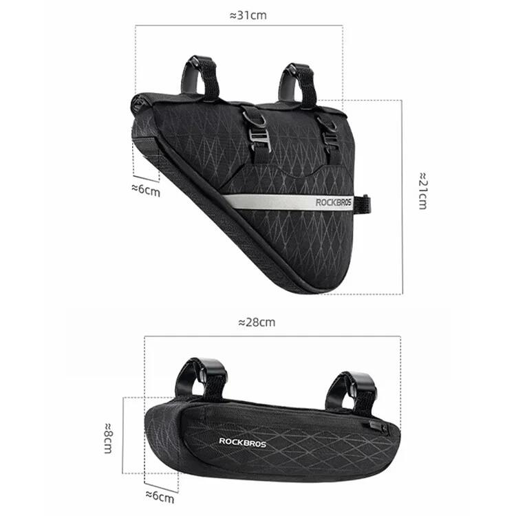 Borsa per manubrio da bicicletta 2 in 1, in poliestere 5/5