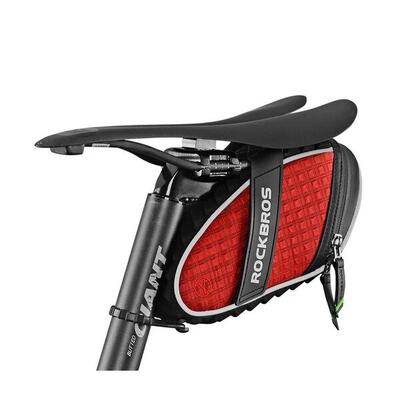 3d fietstas voor zadel. 1 liter. waterdicht. reflecterend. schokbestendig. rood