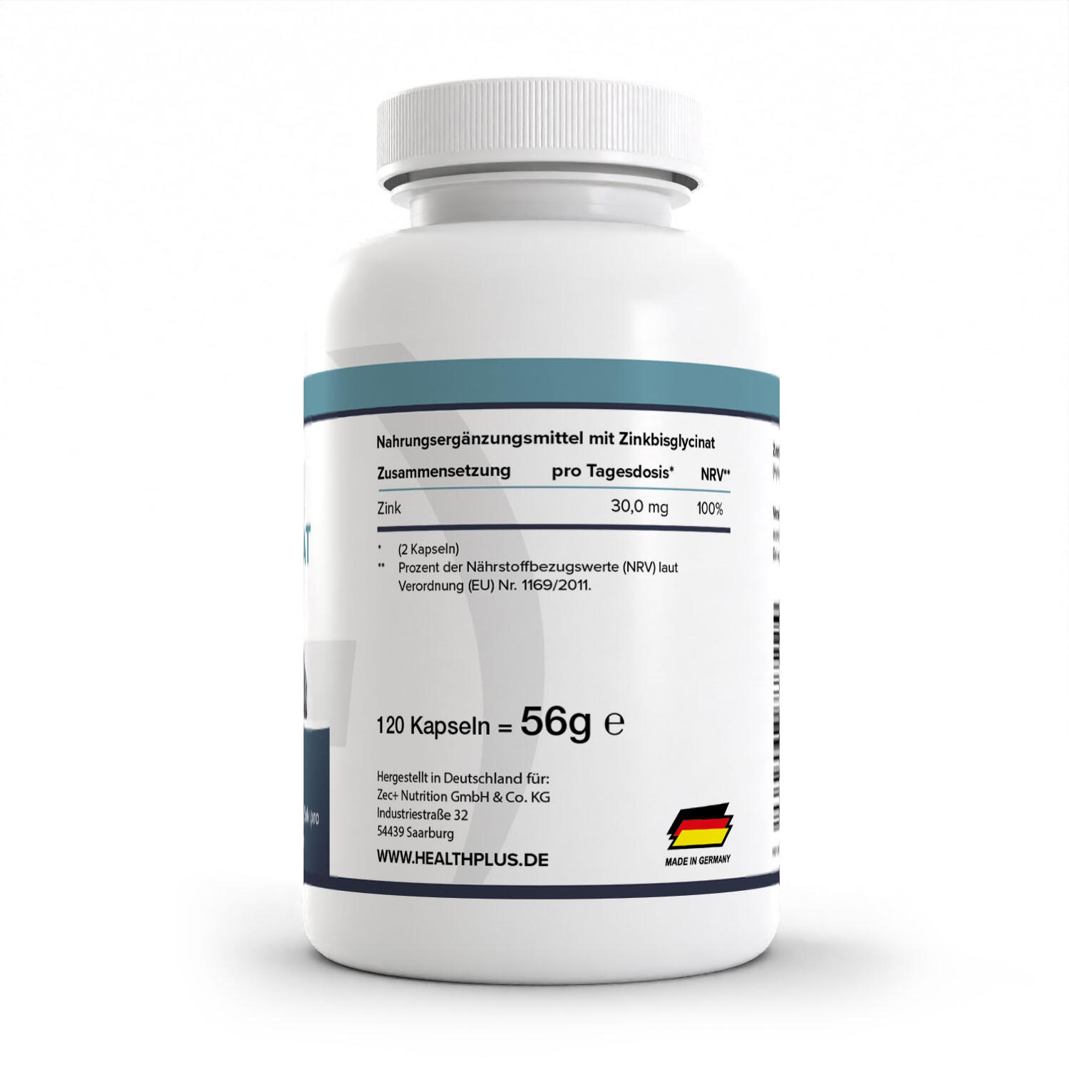 Zec+ Health+ Zinc (120) Unflavored - Vitamines, minéraux et santé - Minéraux 2/3