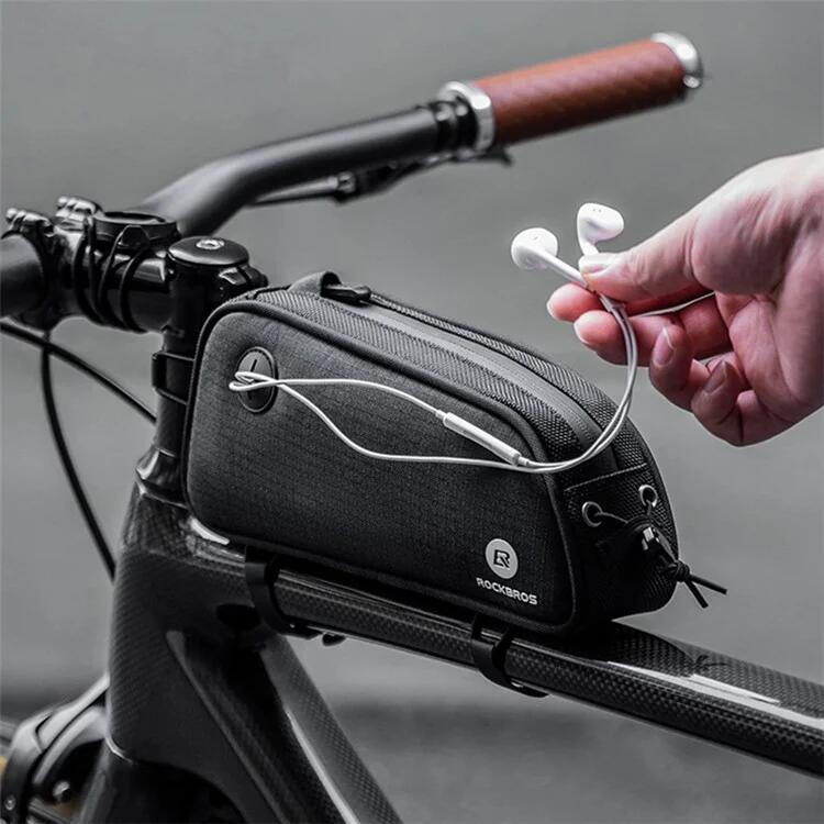 ROCKBROS Borsa Telaio Bici - 0.8L Pieghevole, Per Strada, Gravel, MTB - Foto 13