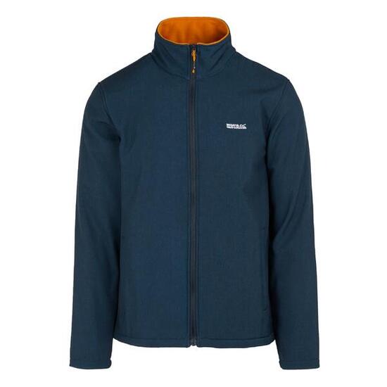 Veste Softshell CERA Homme (Bleu Marine / Orange Sombre Chiné)
