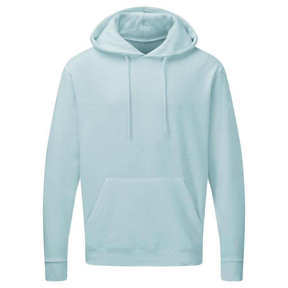 Mens Plain Hooded Sweatshirt Top / Hoodie (Angel Blue)