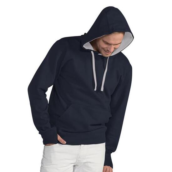 Sweatshirt À Capuche Homme (Bleu Marine/Gris Clair)