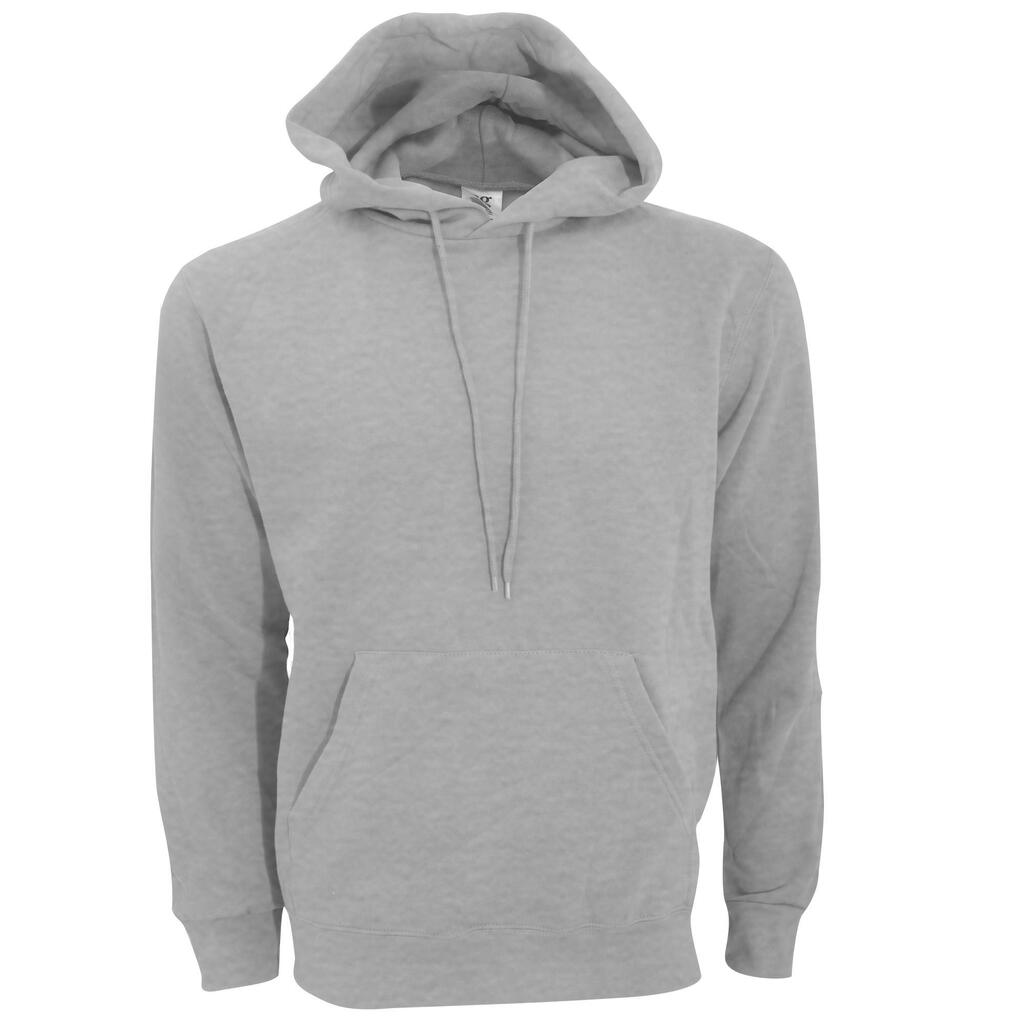 Mens Plain Hooded Sweatshirt Top / Hoodie (Light Oxford)