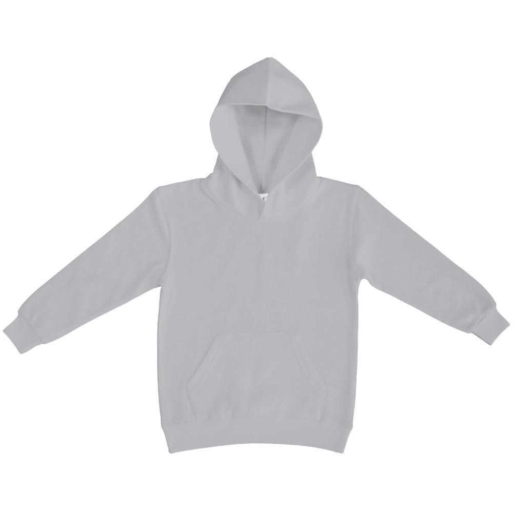 Kids Unisex Plain Hooded Sweatshirt Top / Hoodie (Light Oxford)