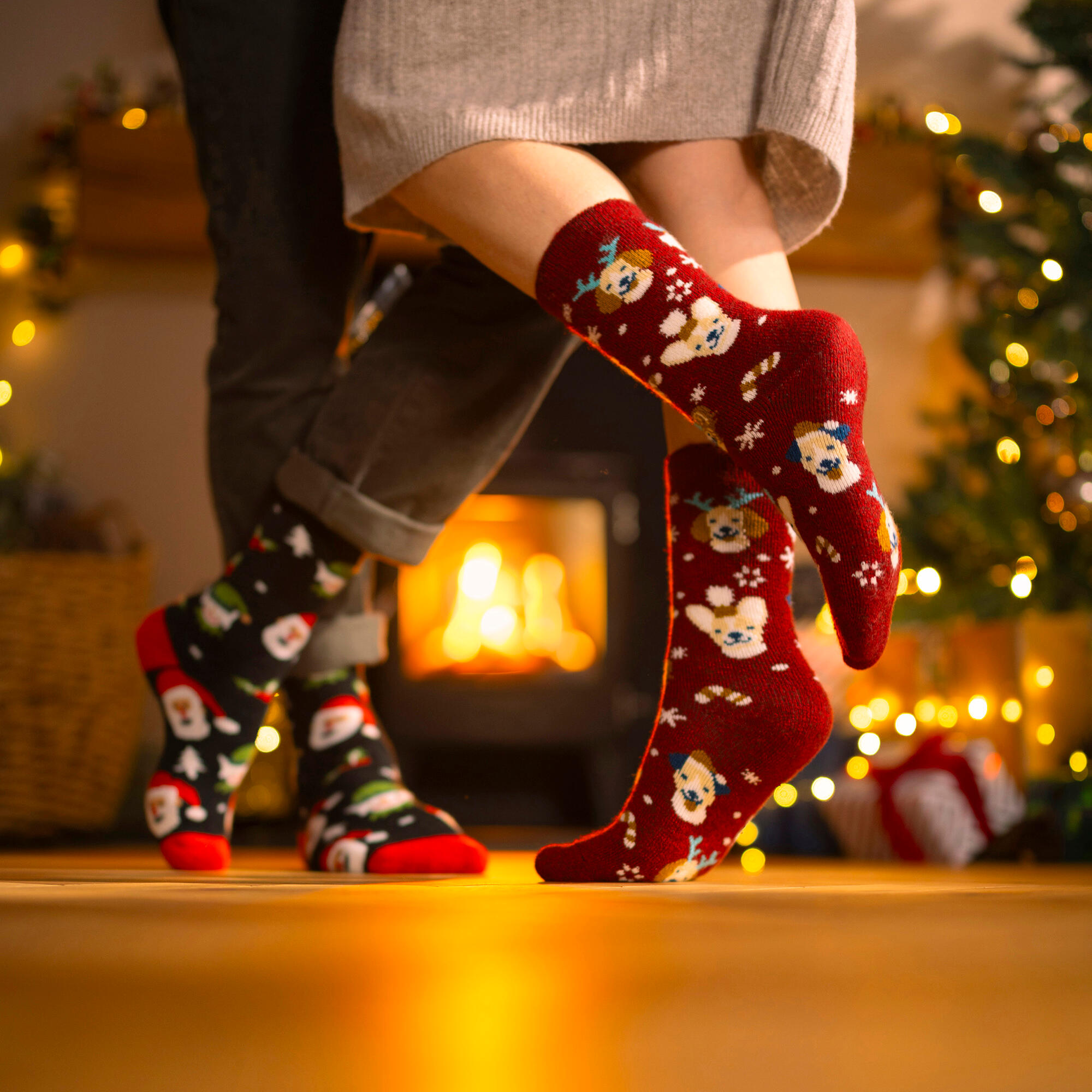 Chaussettes thermiques fantaisie de Noël Lite pour dames 5/6