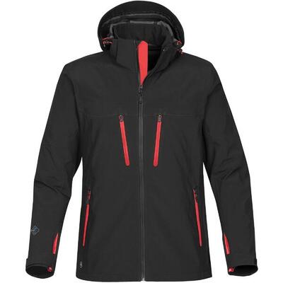 Heren patrouillejas softshell (zwart/rood)