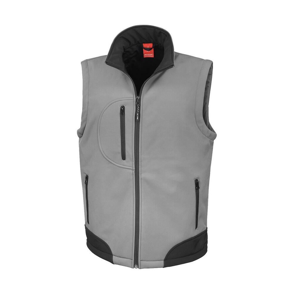 Veste Sans Manches Homme (Gris Clair / Noir) 2/3