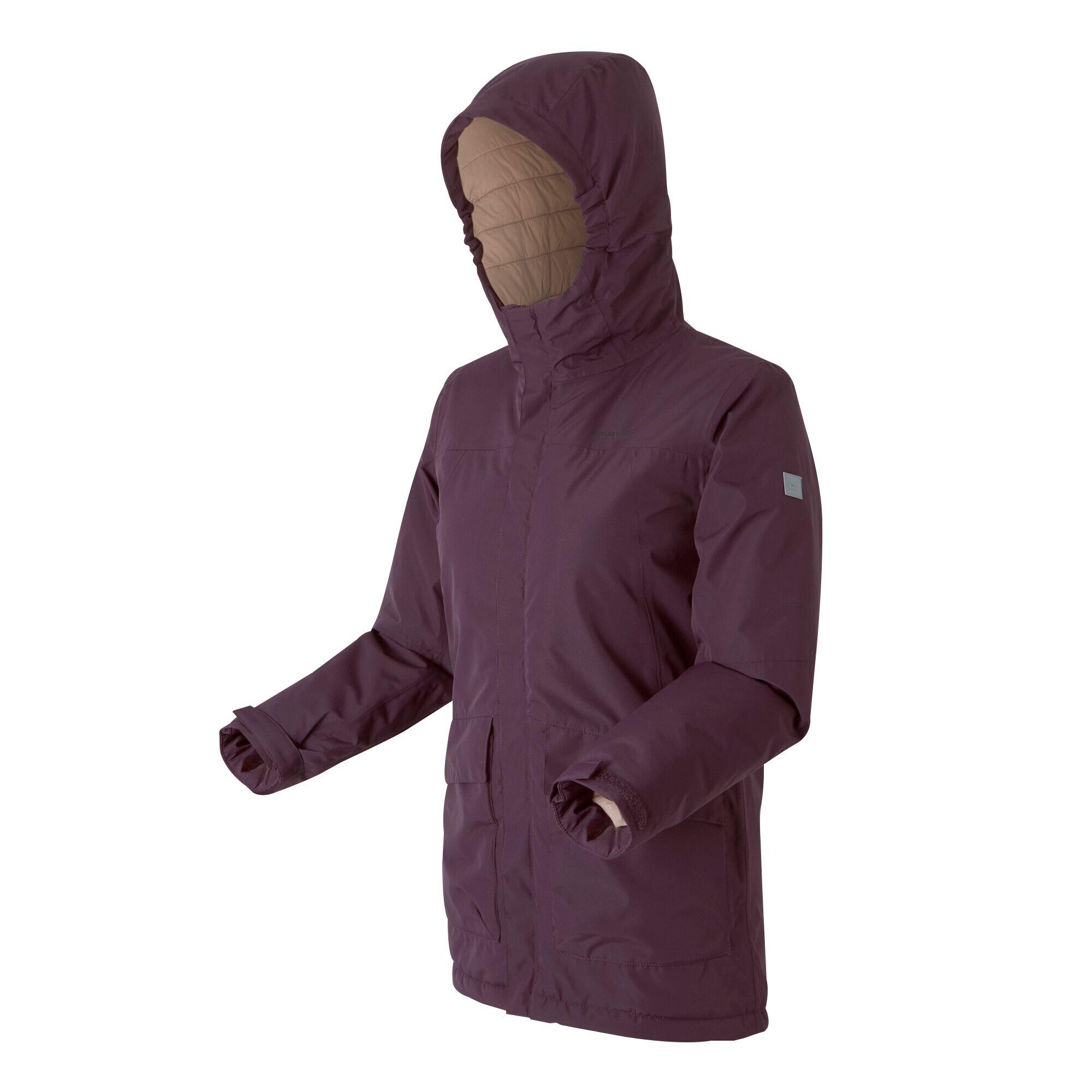 Blouson De Ski FARBANK Enfant (Prune Sombre / Taupe) 3/4