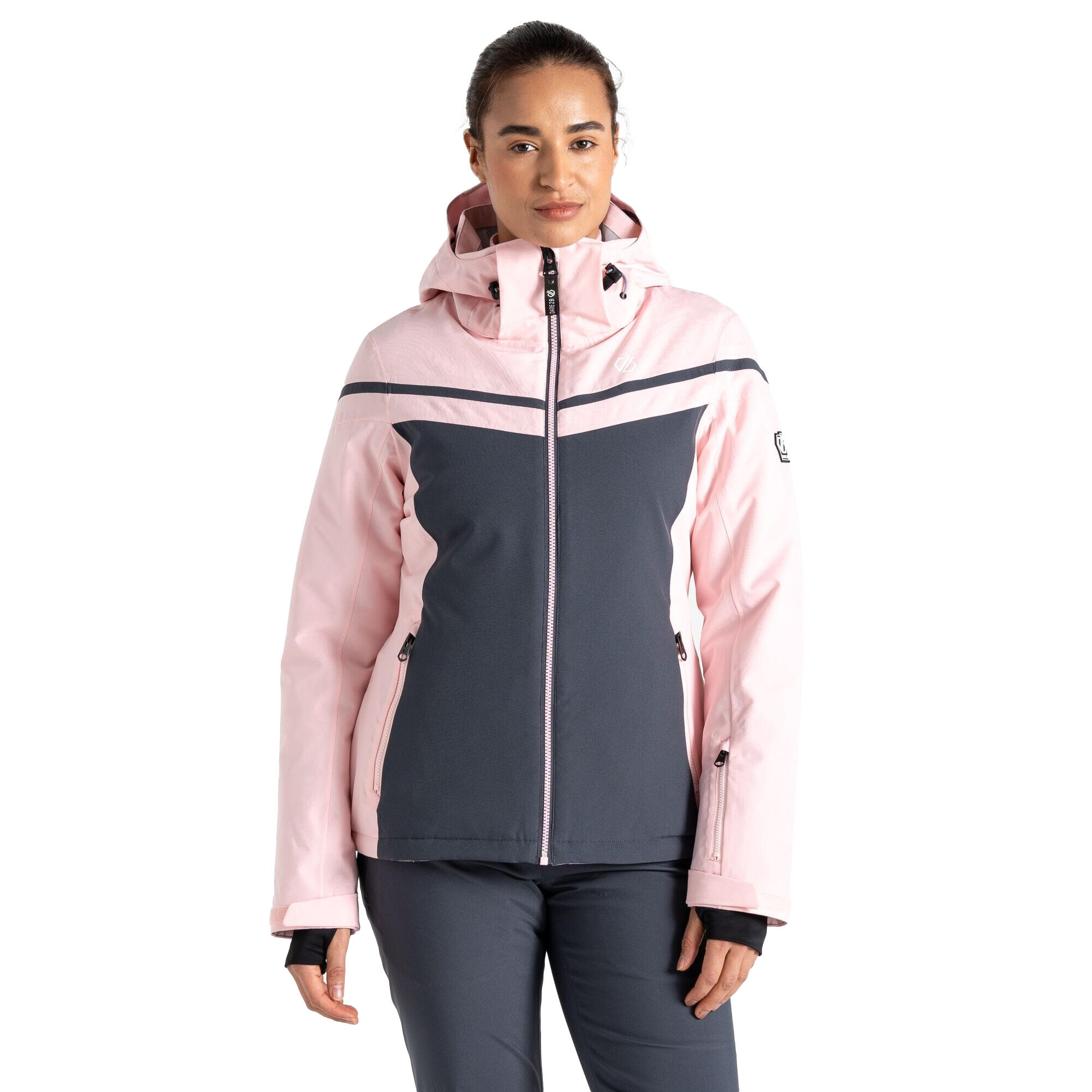 Womens/Ladies Flurry Ski Jacket (Crystal Rose/Ebony Grey) 4/5