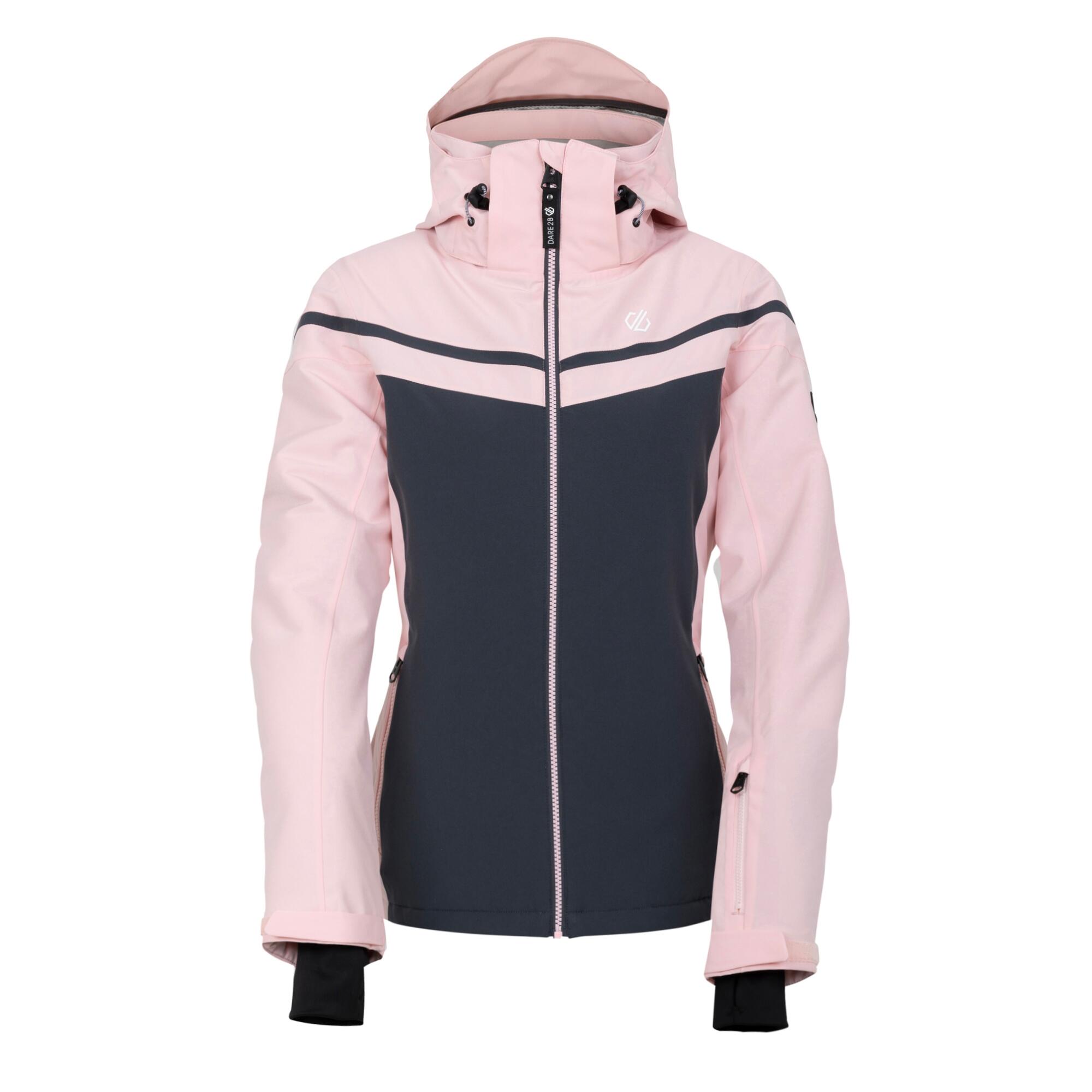DARE 2B Womens/Ladies Flurry Ski Jacket (Crystal Rose/Ebony Grey)
