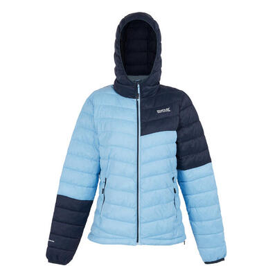 Dames hillpack ii hooded jacket (heldere hemel/grijs)