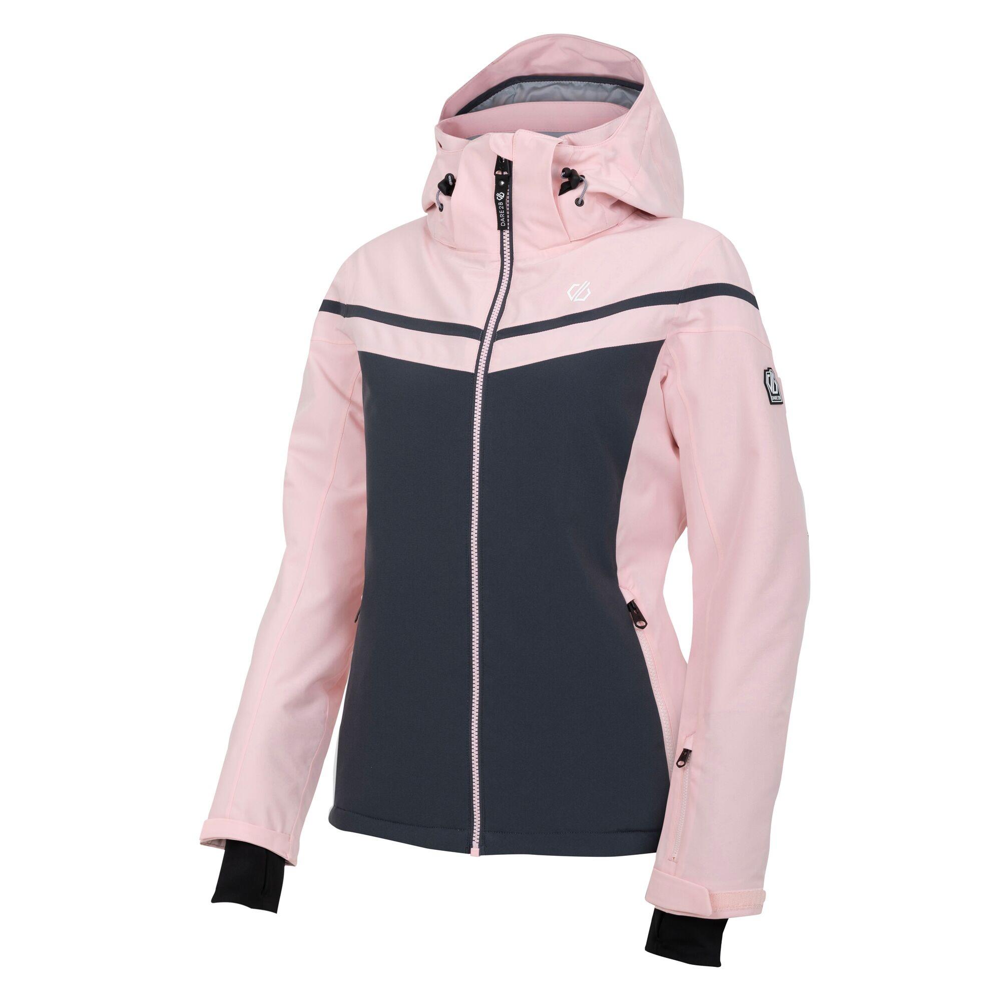 Womens/Ladies Flurry Ski Jacket (Crystal Rose/Ebony Grey) 3/5