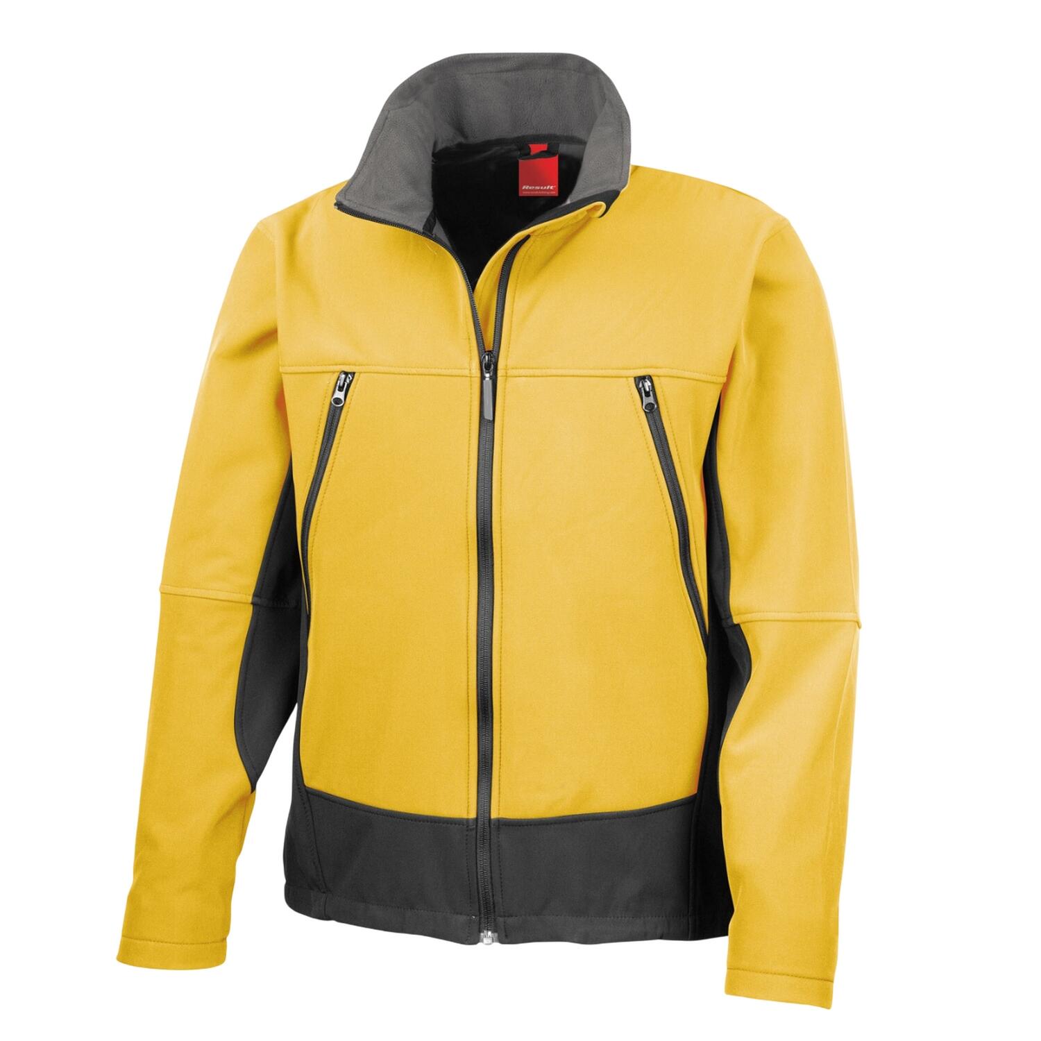 Giacca Soft Shell Uomo Result Activity Giallo Sportivo Nero 2/3