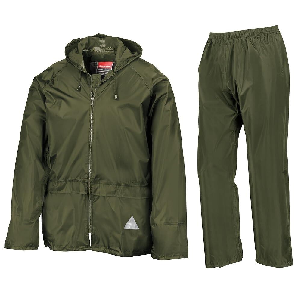 RESULT Waterdichte heren jas en broek set (Olijf)