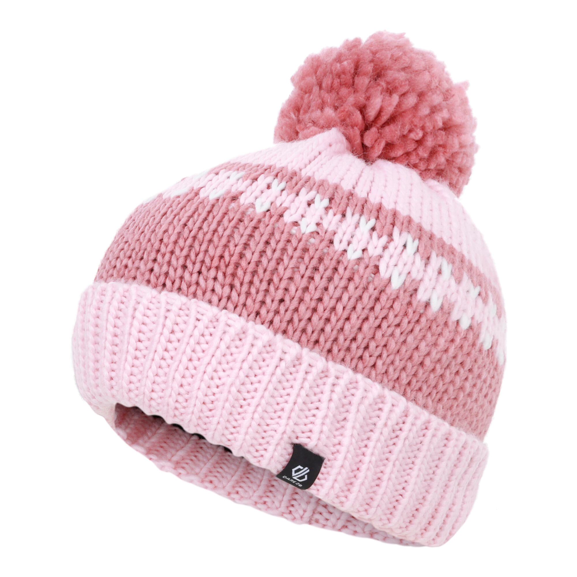 DARE 2B Childrens/Kids Boffin II Bobble Beanie (Dusty Rose/Crystal Rose)