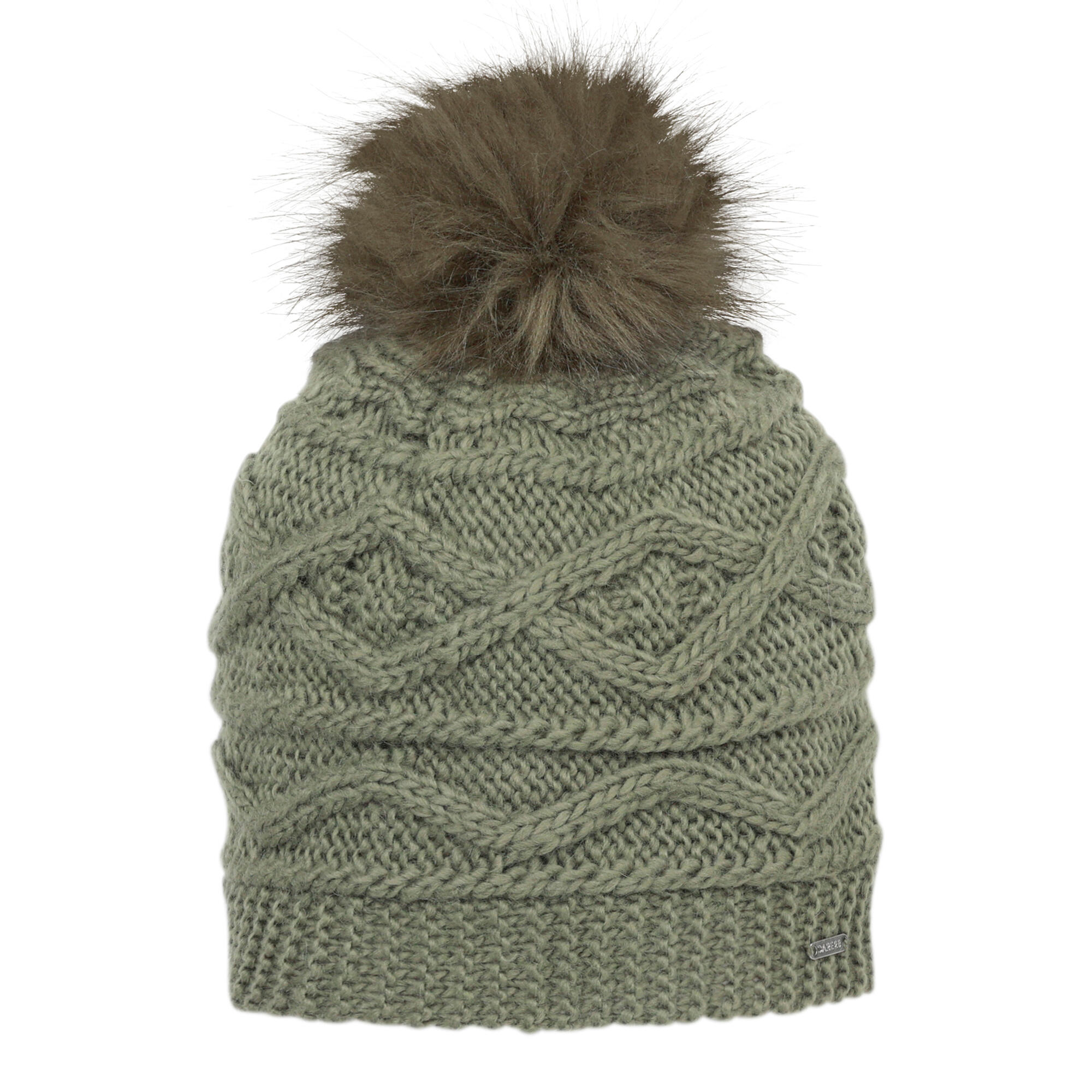 Cappello A Cuffia Pon Pon Donna Dare 2B Remind II Olivina Verde 2/4
