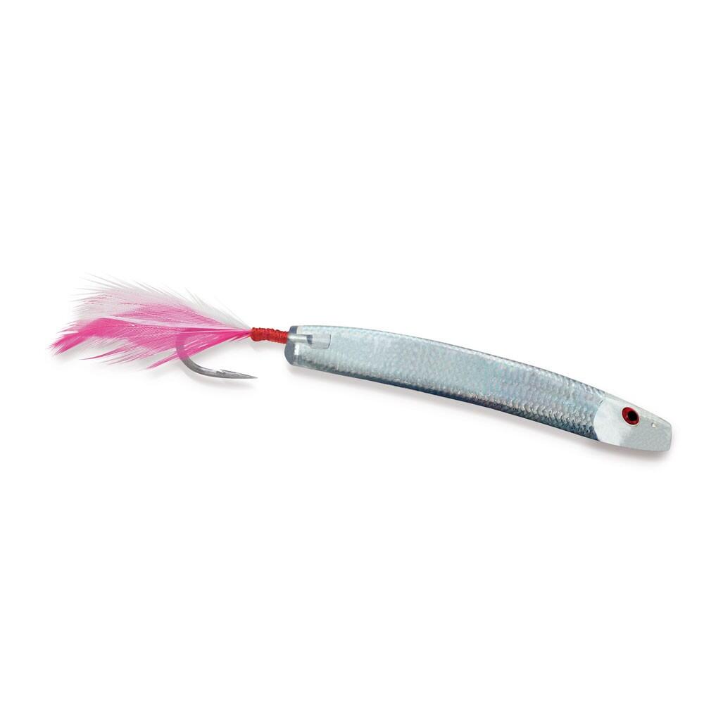 Esche Da Pesca A Traina: 6 Spine In Cedro Truccate Rosso/Bianco Per Tonno E Mahi Mahi