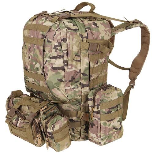 Sac à dos Chasse Femmes Hommes 45 Litres Tactique Militaire Camo 4/7