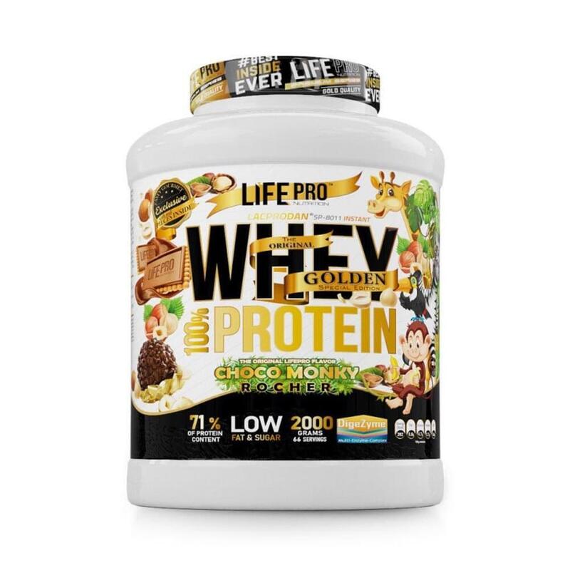 Whey Gourmet Edition 2kg Life Pro Exclusivo online                   2 cores disponíveis
 70,00€  Preço por quantidade 35,00€kg LIFE PRO NUTRITION Whey Gourmet Edition 2kg Life ProVendido e expedido por: GladiatorFit EU  