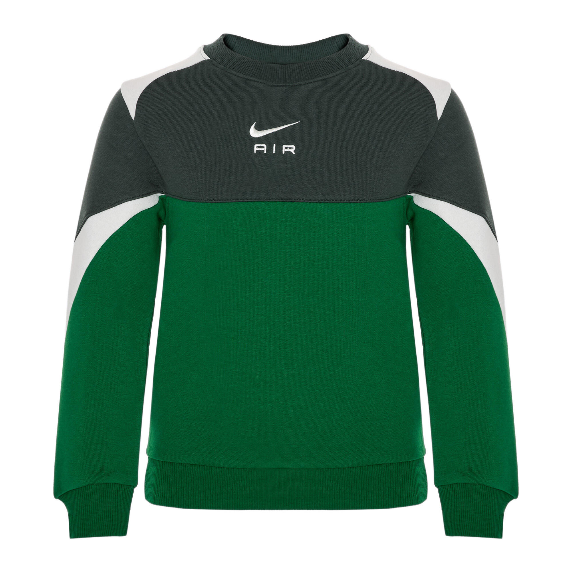 Felpe in pile per bambino Nike Air verde. 5/5