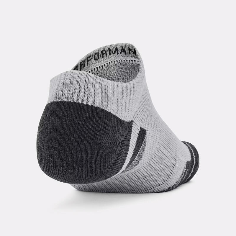 Set de 3 șosete invizibile Under Armour Performance Tech (gri, alb, negru)