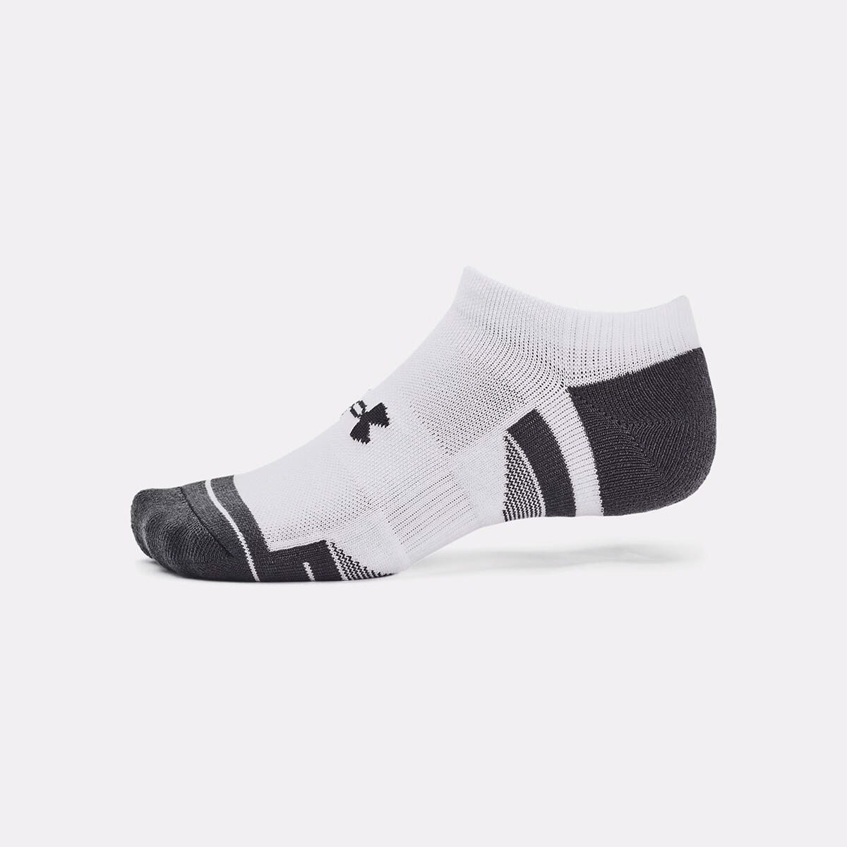 Set da 3 paia di calzini invisibili bianchi Under Armour Performance Tech 3/5