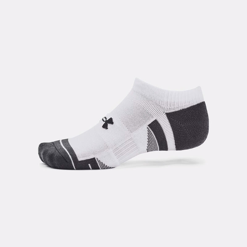 Set de 3 perechi de șosete invizibile albe Under Armour Performance Tech