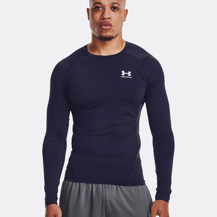 T-shirt Noir manches longues HeatGear® pour homme Under Armour