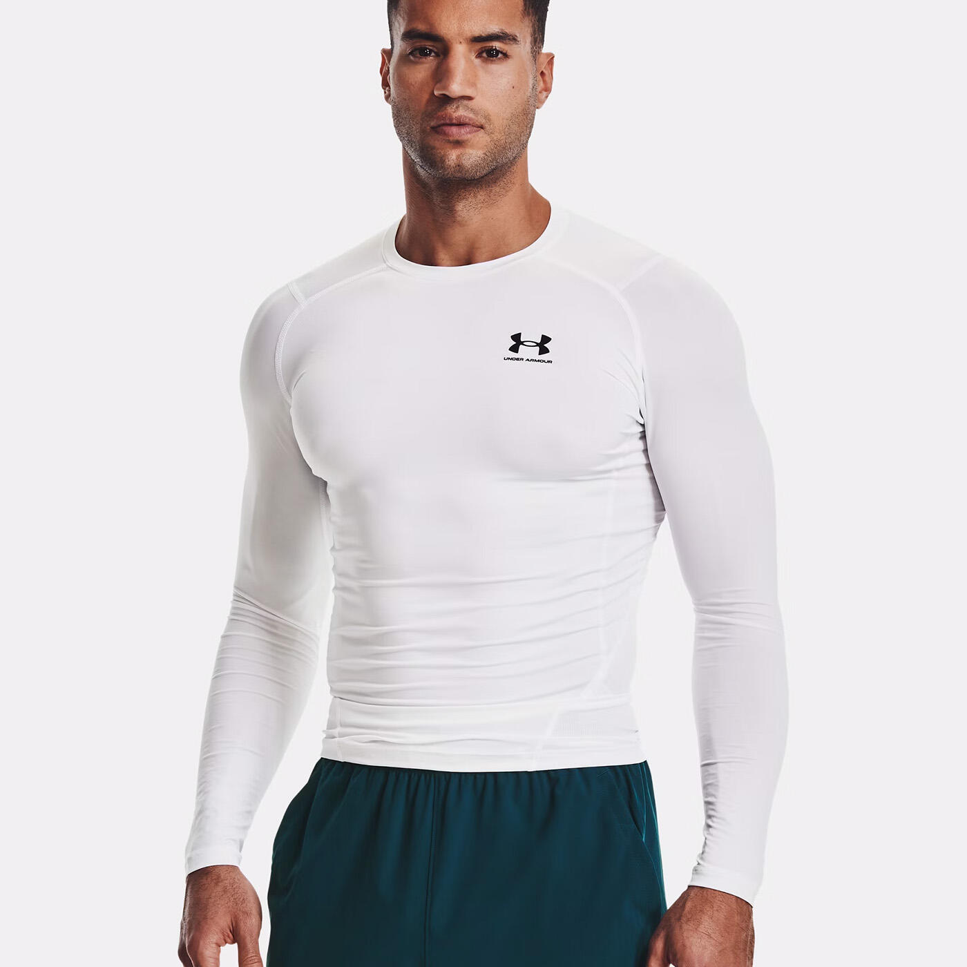 UNDER ARMOUR Wit Heatgear® Longsleeve Shirt Voor Heren Under Armour