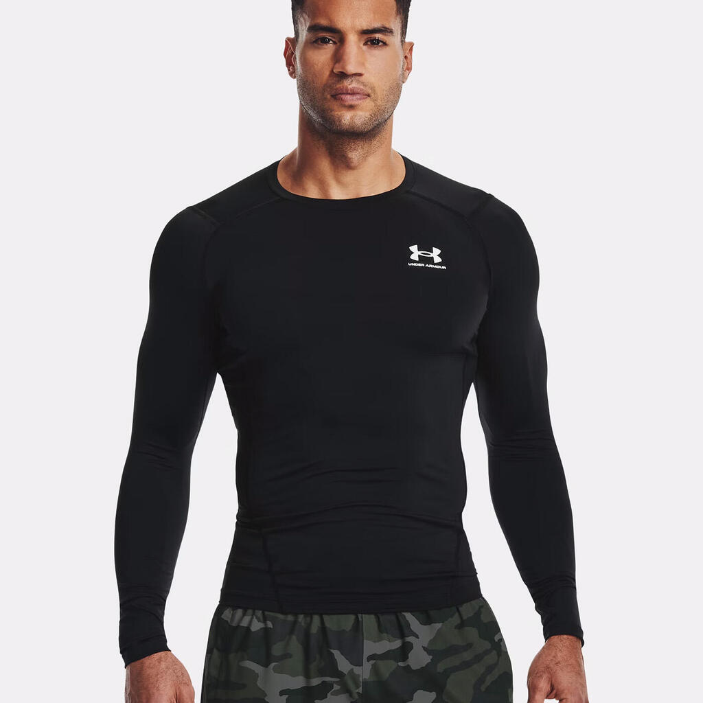Men's Long-Sleeve HeatGear® T-Shirt Under Armour — Noir