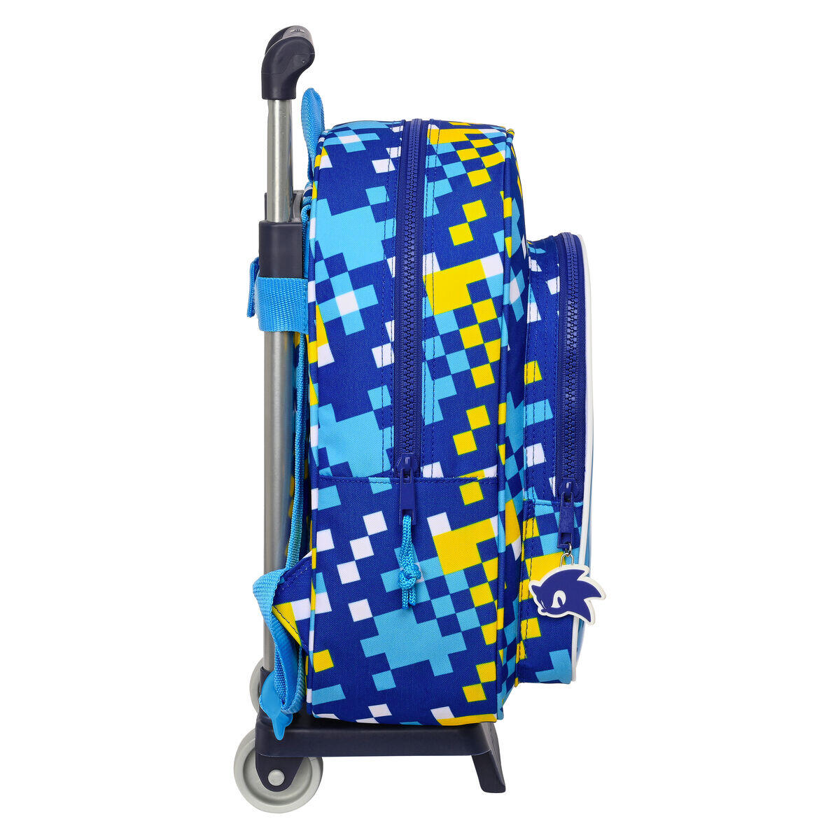 Mochila Escolar con Ruedas Sonic Speed Azul 3/3